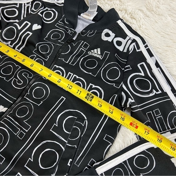 Adidas Logo Black & White Track Jacket 10/12 - Picture 6 of 10
